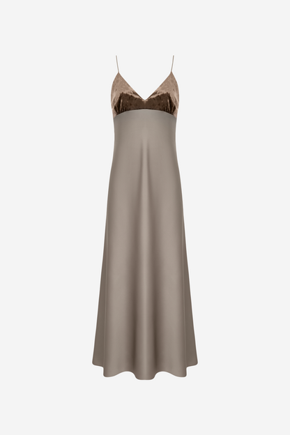 Максі сукня MARÉE з бархатним бюстьє