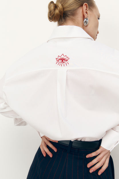 Сорочка MEGHAN вільного крою з вишивкою